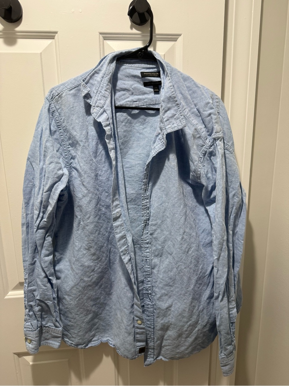 Banana Republic Pale Blue Cotton Shirt Jacket